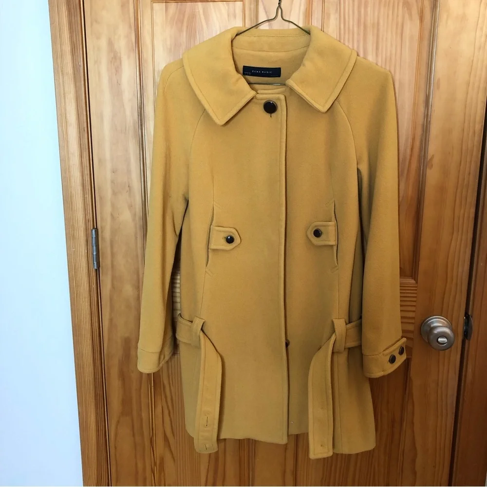 Zara Camel Wool Coat - Picture 5 of 13